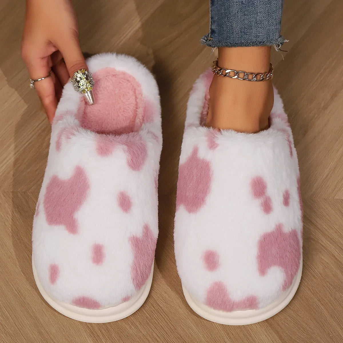 Pantuflas de Piel para Mujer – Calidez Comodidad y Suela Antideslizante